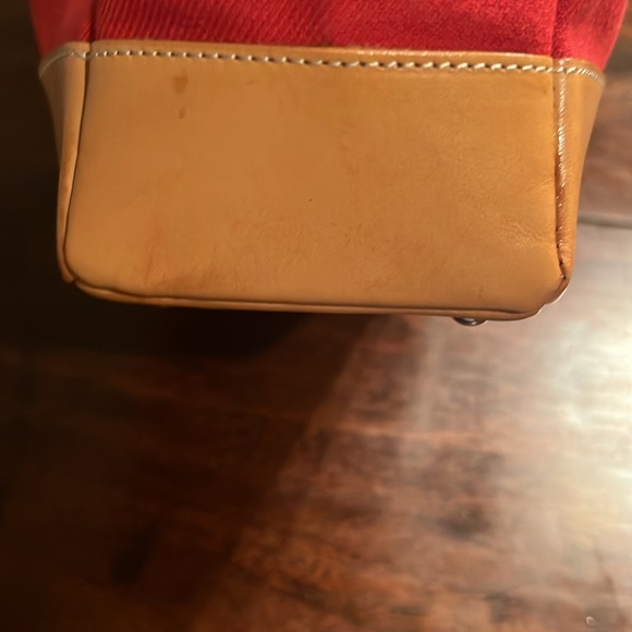 BURBERRY London Blue Label Canvas/Leather Tote Red - Picture 6 of 13